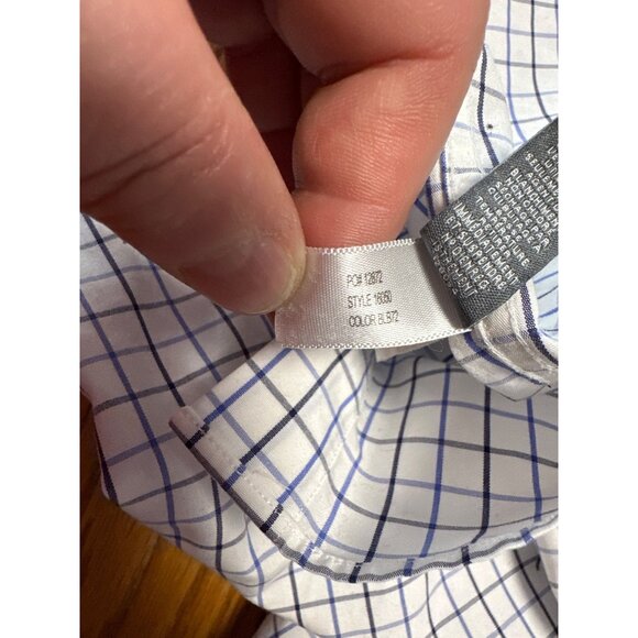 Bonobos Mens Standard Fit Button-Down Shirt With Blue & White Check Pattern Size - Picture 7 of 9